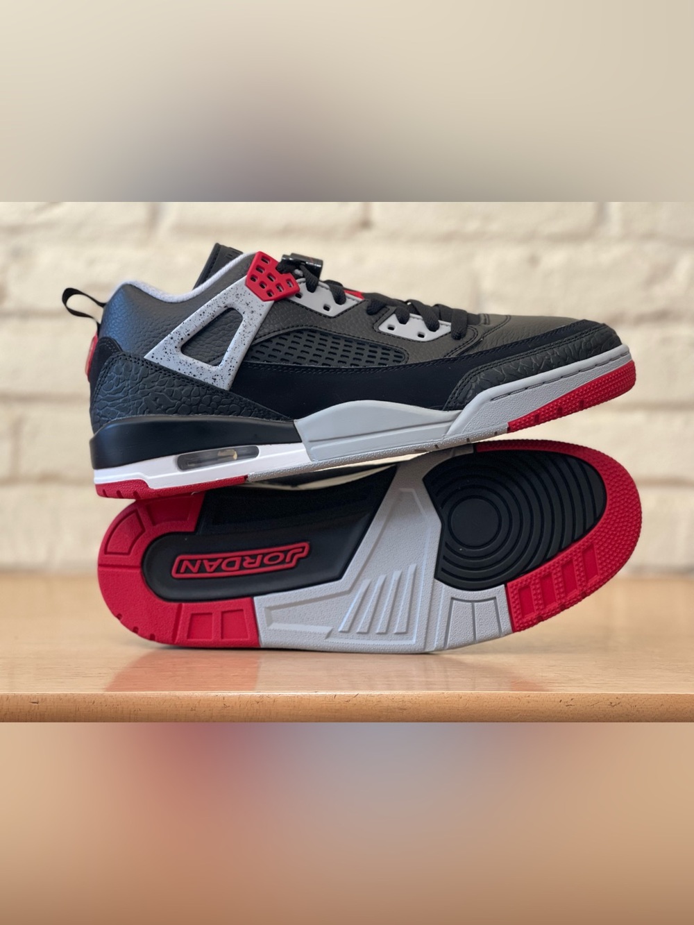 Nike Air Jordan Spizike Low Red Black Cement Men Size 11 Gym Shoes FQ1759-009